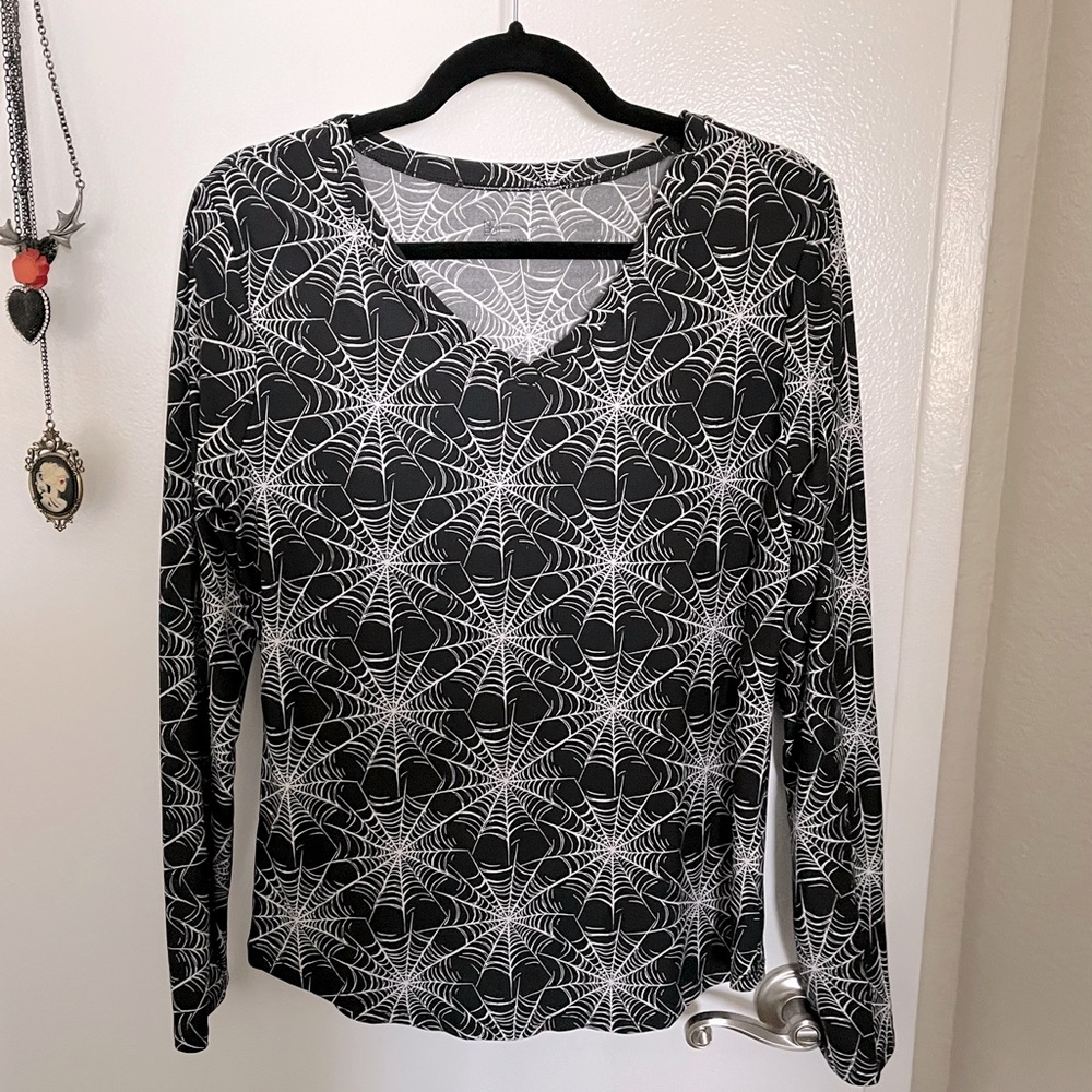 long sleeve  spiderweb shirt